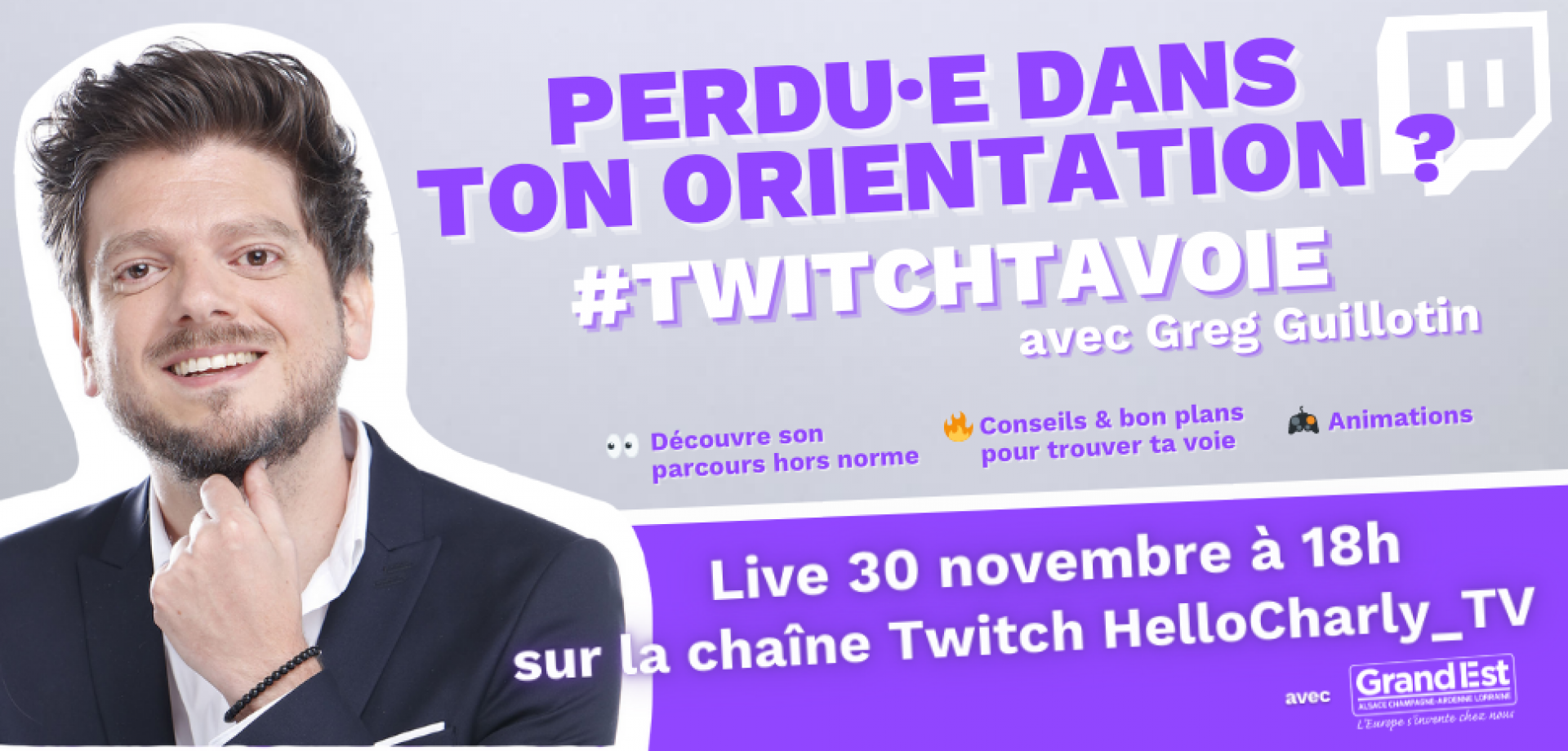 événement twicth hello charly orientation